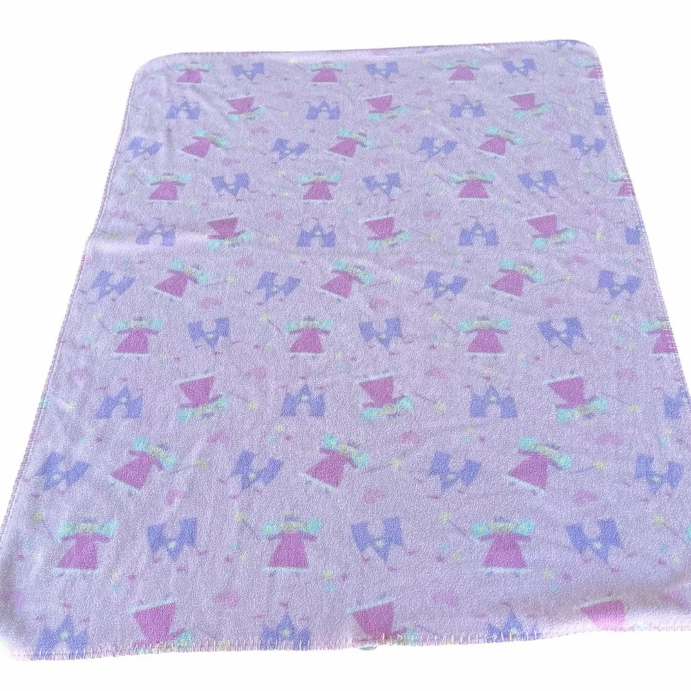 Y2K Circo Target Fairy Tale Princess Micro Feece Baby  Blanket Pink Purple 30x38
